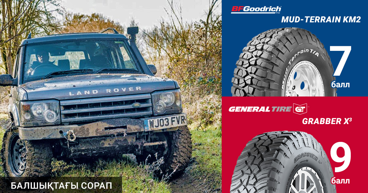 LRO, 2018:  BFGoodrich және General Tire балшыққа арналған шиналарын тестілеу. Балшықтағы сорап